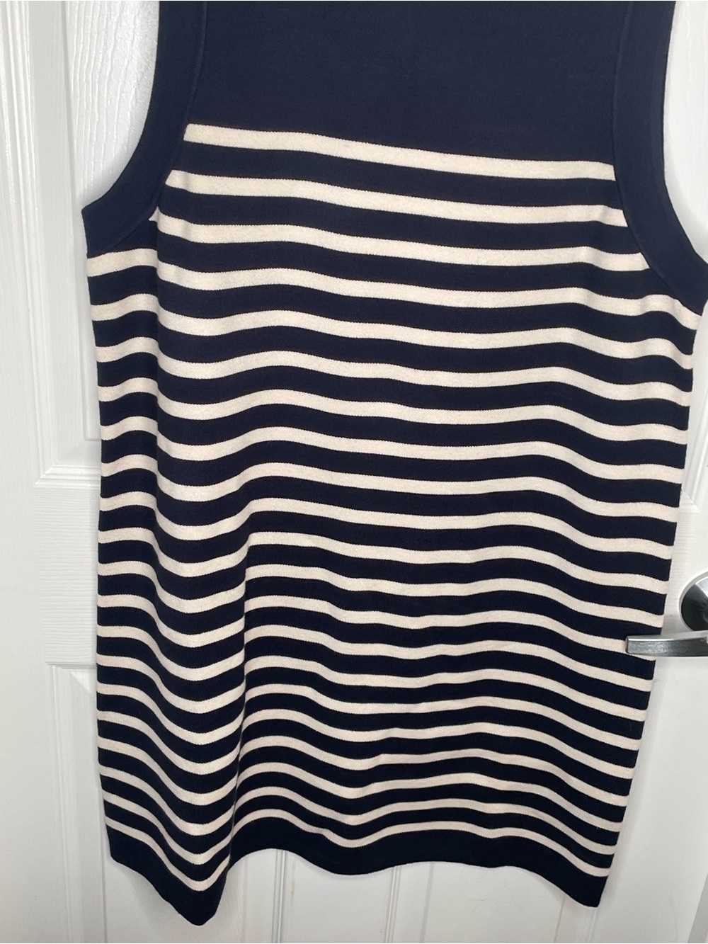 Tuckernuck Navy and White Stripe Knit Marie Dress Nautical Old Money Stretch XL - Picture 6 of 9